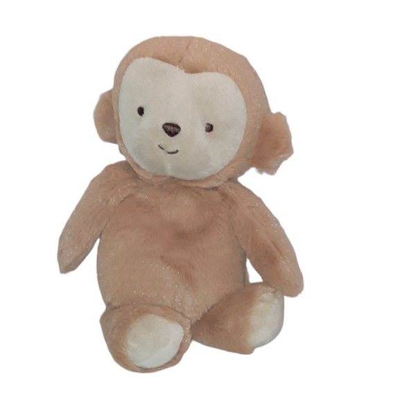 2016 Child Of Mine Carters 67173 Monkey Rattle Baby Lovey Plush BeanBag Toy 9" - Picture 1 of 7